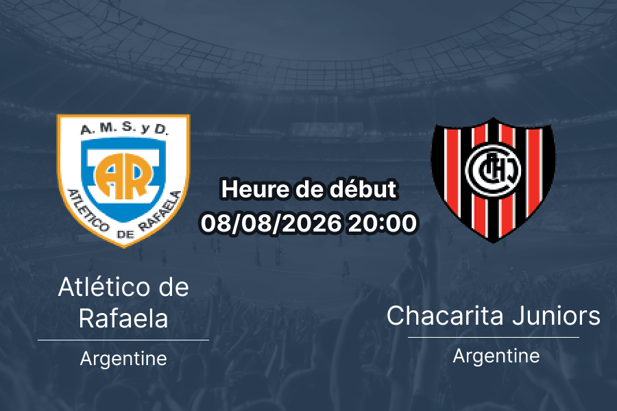 Pronostic Rafaela Chacarita – Nuevo Monumental Primera Nacional 8 août 2026