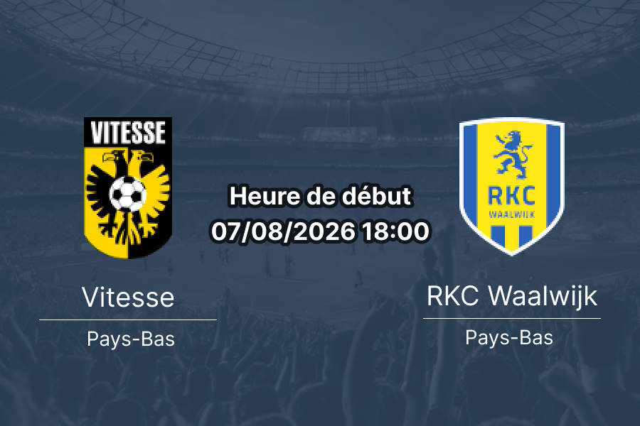 Pronostic Vitesse Waalwijk – GelreDome Arnhem Eerste Divisie 7 août 2026