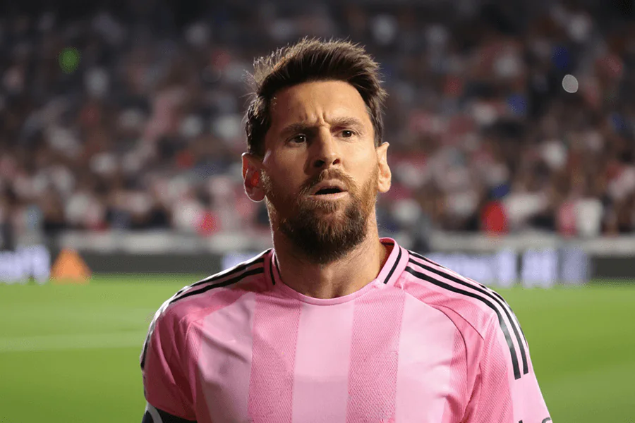 Lionel Messi portant le maillot de l'Inter Miami lors d'une rencontre de MLS.