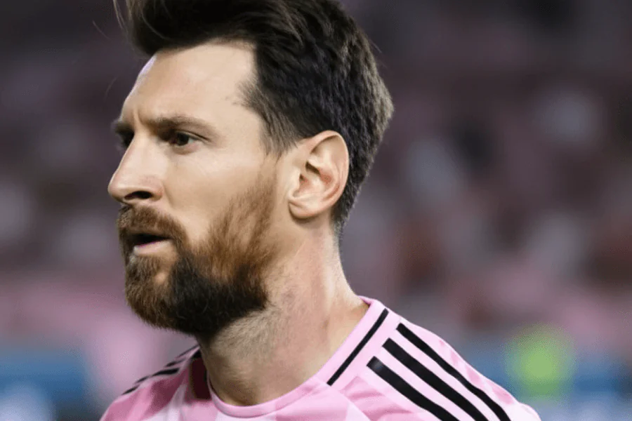 Messi célébrant un but avec l’Inter Miami.