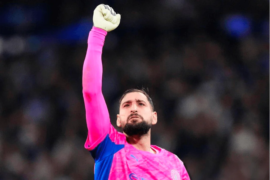 Donnarumma en action lors d'une finale de Ligue des champions