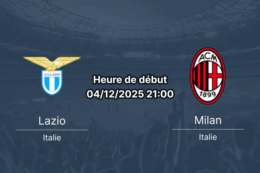 Couverture du pronostic du match Lazio vs Milan.