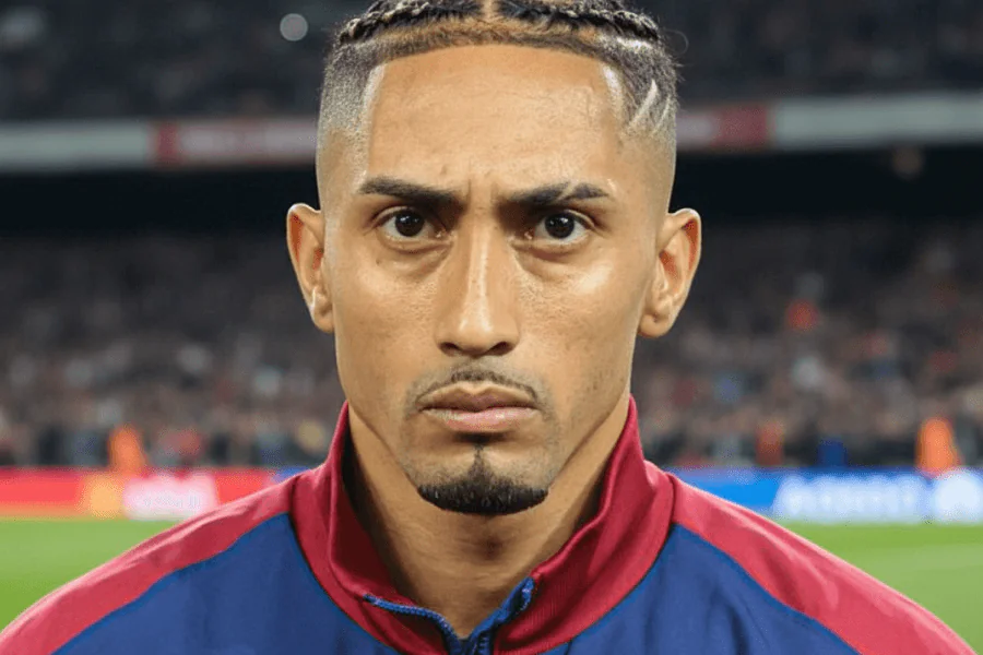 Rafinha en action sur le terrain de Camp Nou avec le Barça.