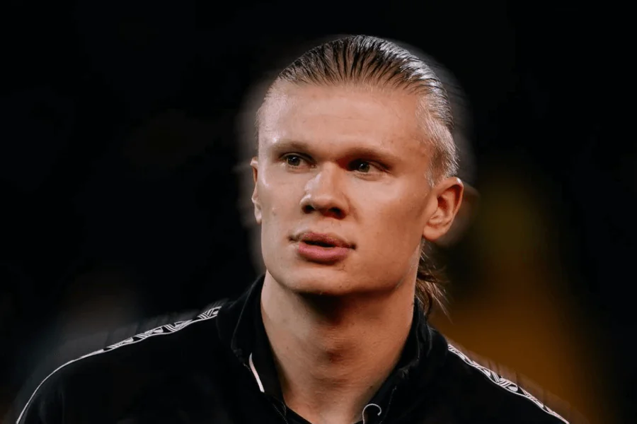 Haaland frustration match occasion manquée tête mains déception sécheresse buts passage difficile City