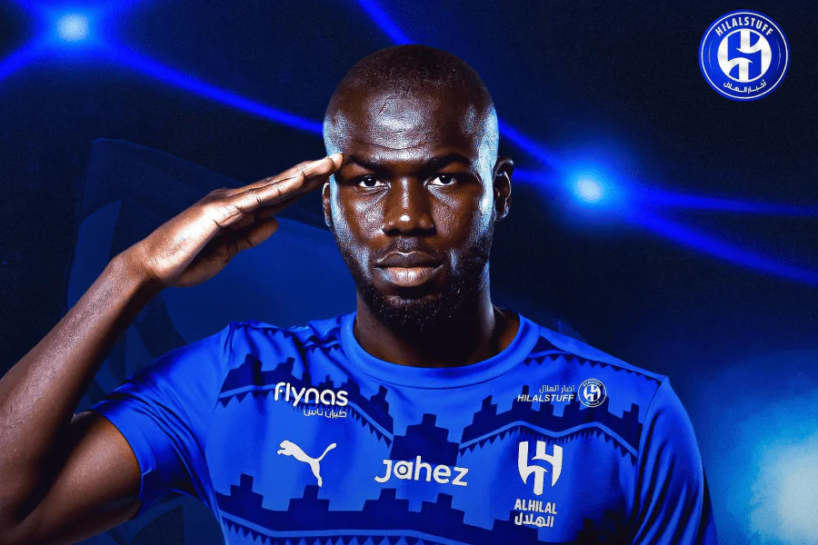 Koulibaly défenseur central sénégalais Al-Hilal action match Saudi Pro League
