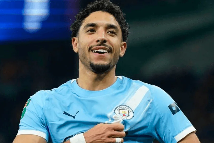 Omar Marmoush Manchester City célébration doublé but Newcastle demi-finale Carabao Cup Etihad