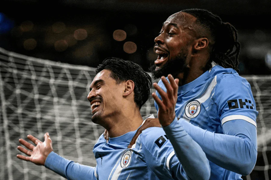 Manchester City effectif photo équipe joueurs Carabao Cup finale 2026 Wembley composition