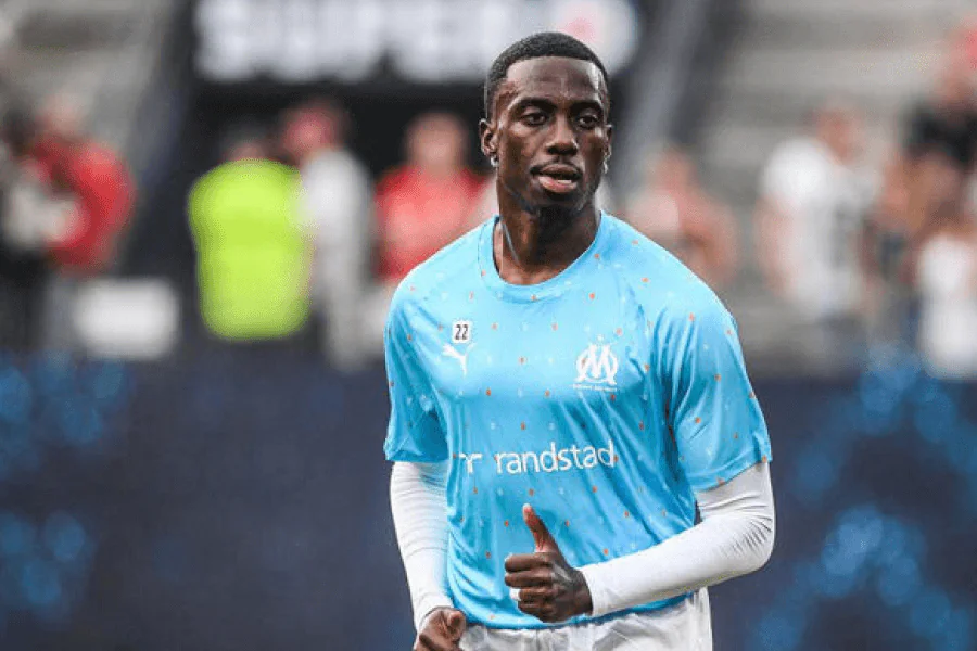 Timothy Weah célébration but Real Madrid Santiago Bernabéu renaissance Marseille
