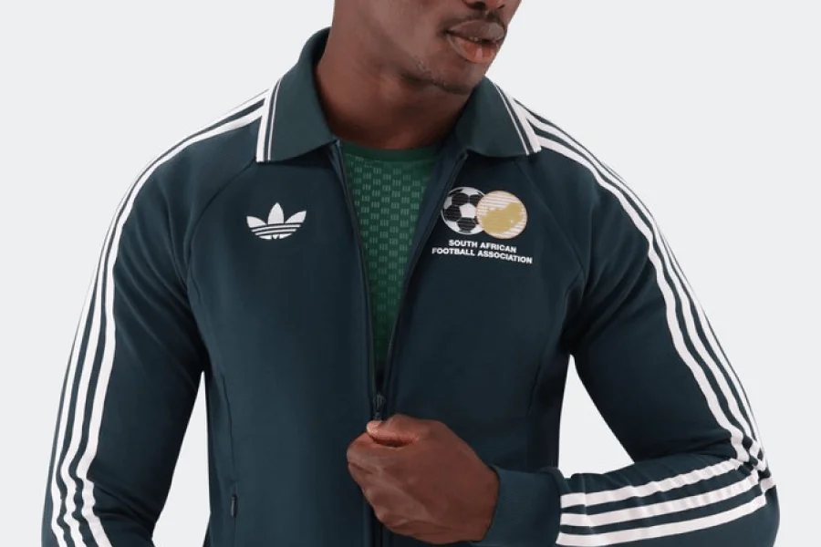 Maillot extérieur Bafana Bafana vert or col polo design rétro Adidas 2026-27
