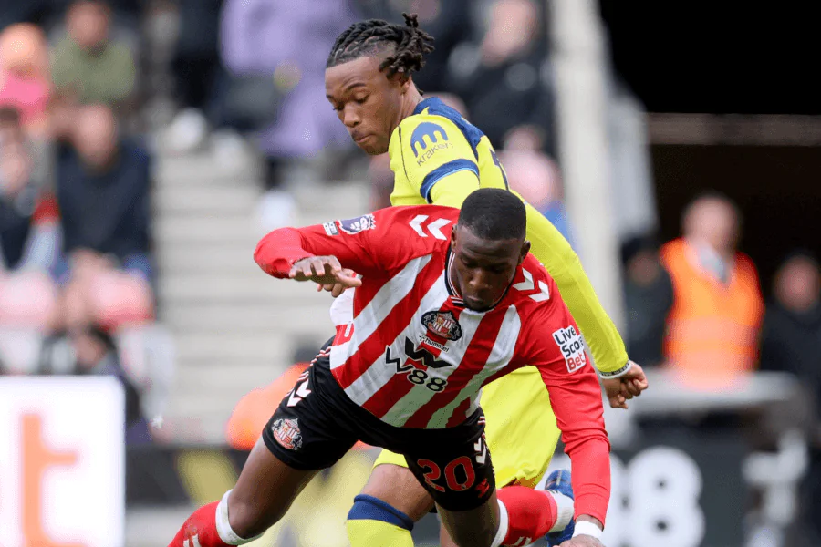 Nordi Mukiele Sunderland but 61e minute Tottenham Premier League avril 2026