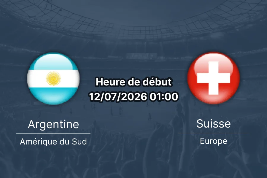 Pronostic Argentine Suisse – Arrowhead Stadium Kansas City, quart de finale Coupe du Monde 2026, 12 juillet