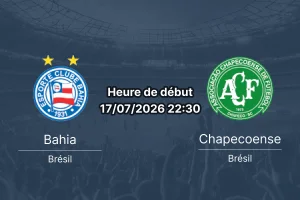 Pronostic Bahia Chapecoense – Arena Fonte Nova Salvador, Série A Brésil, 17 juillet 2026