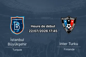 Pronostic Istanbul Büyükşehir Inter Turku – Başakşehir Fatih Terim Stadium, Ligue Conférence UEFA, 22 juillet 2026