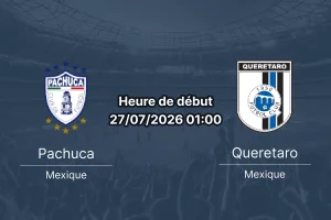 Pronostic Pachuca Queretaro – Estadio Miguel Hidalgo, Liga MX Apertura 2026 Jornada 2, 27 juillet 2026