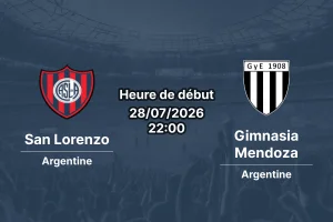Pronostic San Lorenzo Gimnasia Mendoza – Estadio Pedro Bidegaín, Liga Profesional Clausura 2026, 28 juillet