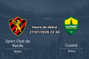 Pronostic Sport Recife Cuiabá – Estádio Adelmar da Costa Carvalho, Brasileirão Série B, 27 juillet 2026