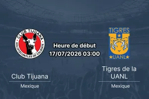 Pronostic Tijuana Tigres – Estadio Caliente Tijuana, Jornada 1 Apertura 2026 Liga MX, 17 juillet 2026