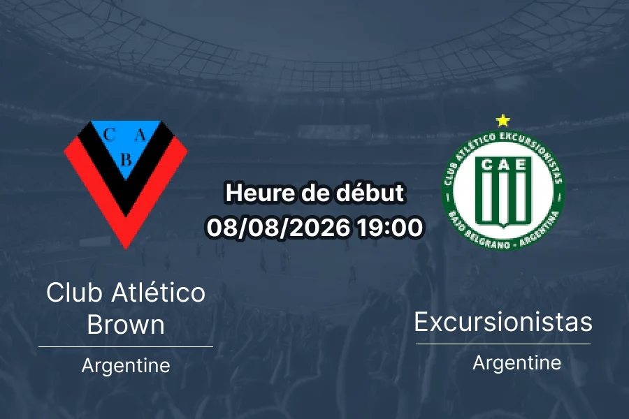 Pronostic Brown Excursionistas – Lorenzo Arandilla Adrogué 8 août 2026