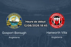 Pronostic Gosport Borough Hanworth Villa – Privett Park, Southern League Premier South 12 août 2026