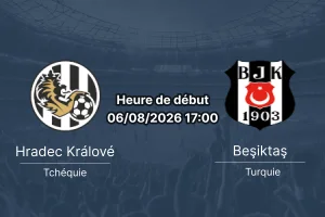 Pronostic Hradec Králové Beşiktaş – Malšovička Europa League 6 août 2026