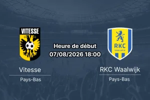Pronostic Vitesse Waalwijk – GelreDome Arnhem Eerste Divisie 7 août 2026